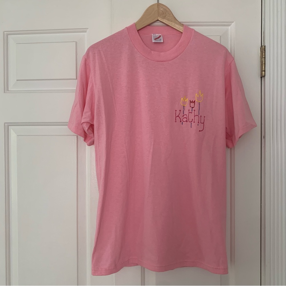 VTG 90s pink shirt - Kathy Large Medium